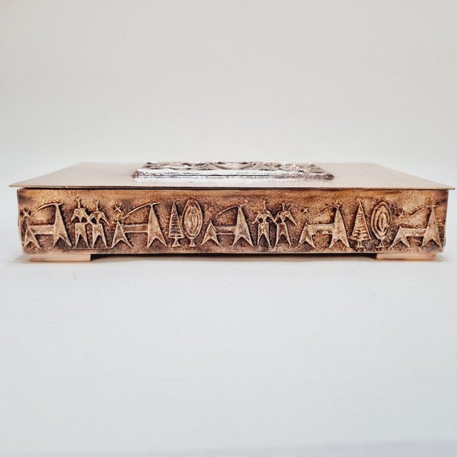Mid-Century Modern Copper Cigar Box by Ilona Jónás, 1970s For Sale - Image 4 of 12
