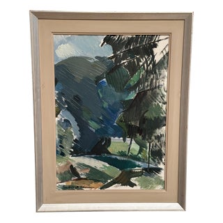 Gustav‑Adolf Johansson, Abstract Forest, 1960s, Oil on Canvas, Framed For Sale