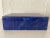 Lapis lazuli hand carved mosaic lidded box, with white marble interior. Natural lapis stone has beautiful golden pyrite...