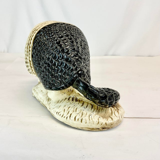 1970s Vintage Boho Chic Rustic Mexican Plaster Armadillo Sculpture For Sale - Image 9 of 12