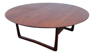1960s Mid Century Solid Teak Coffee Table by Peter Hvidt