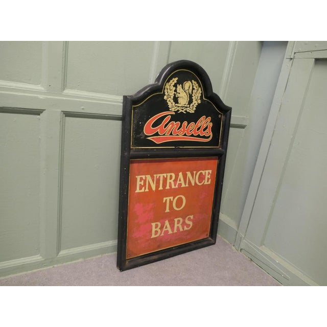 Original Ansells Advertising Pub Entrance Sign This is an original Ansells Entrance Sign with the Squirrel and the Acorns...