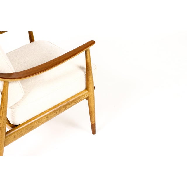 1960s Danish Modern Mid Century Oak Fd-146 Easy Chair — Peter Hvidt + Orla Mølgaard-Nielsen For Sale - Image 11 of 15
