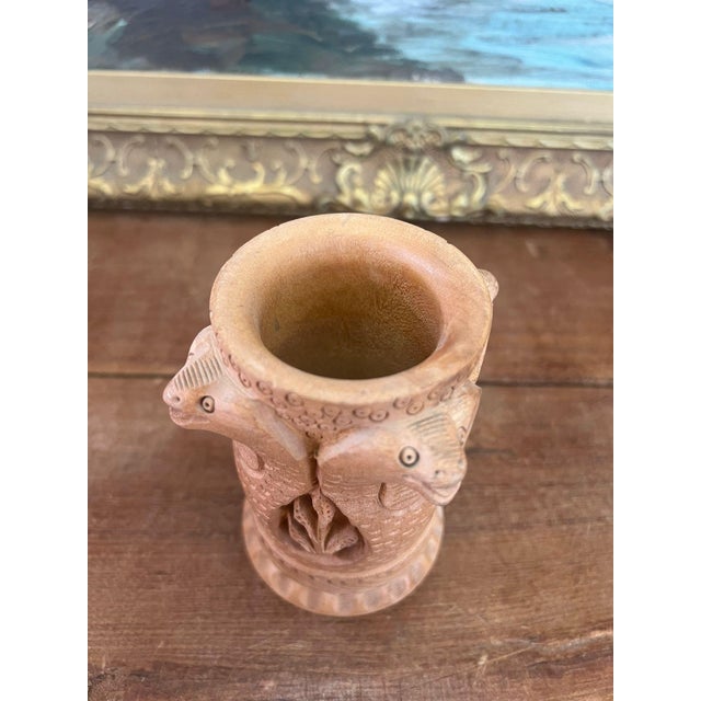 Vintage Hand Carved Table/Desk Organizer, India Import For Sale - Image 9 of 9