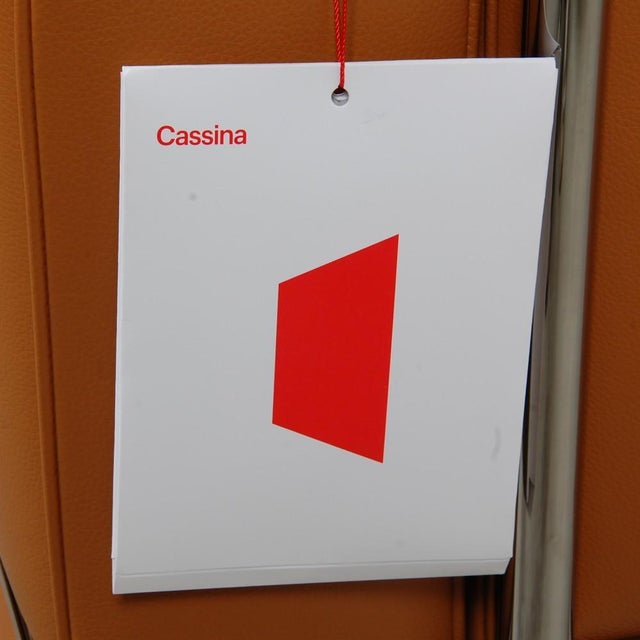 3 Seater LC2 Sofa in Cognac Leather from Le Corbusier For Sale - Image 5 of 6