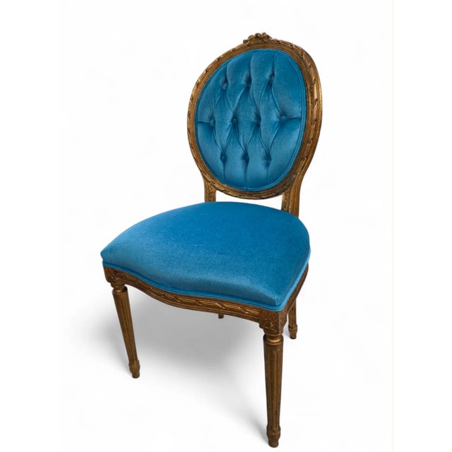 French Antique French Carved Chairs Newly Reupholstered - Set of 4 For Sale - Image 3 of 10