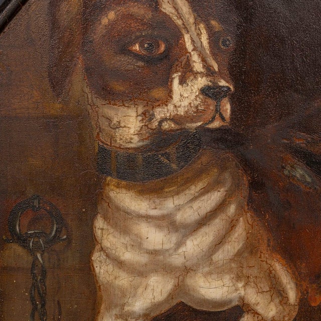 Brown Painting of the Duchess Bulldog, 1820, Oil on Canvas For Sale - Image 8 of 16