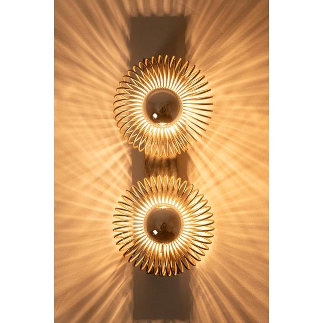 Vintage Brushed Metal Wall Light by Andrea Lazzari, 1970s For Sale - Image 5 of 8