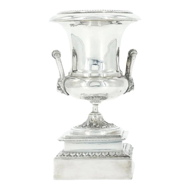 Old English Sheffeild Silver Plate Small Decorative Urn / Vase For Sale