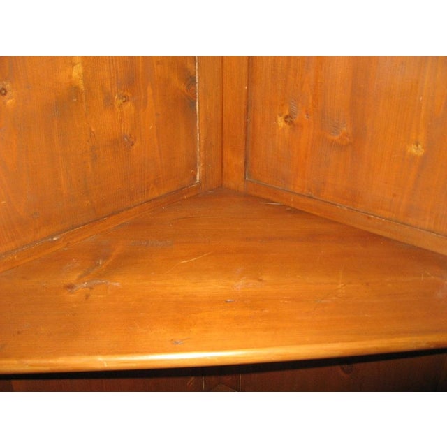 Antique Corner Cabinet in Fir, 1890s For Sale - Image 12 of 18