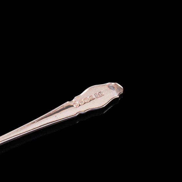 1935 Vintage Art Deco Silver English Cake Forks - Set of 12 For Sale - Image 11 of 13