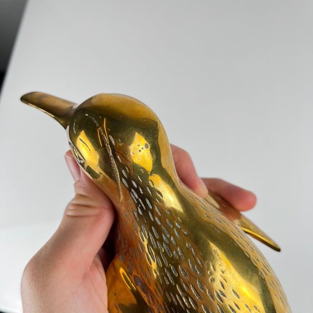 Mid-Century Modern Hollywood Regency Brass Penguin Sculpture, 1970s For Sale - Image 9 of 14