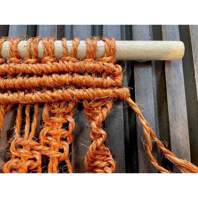 Vintage Spanish Hand Woven Wall Hanging, 1960s For Sale - Image 6 of 12