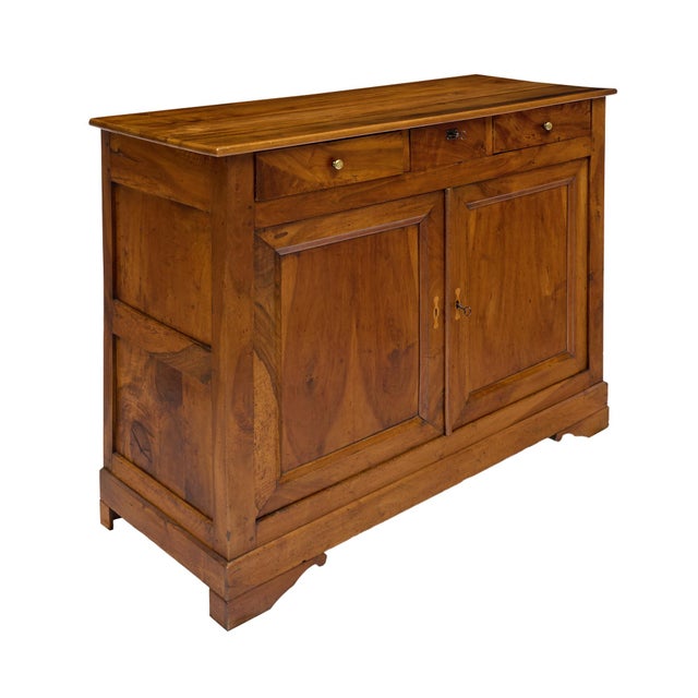 Buffet, French, from the Rhone valley. The unusual blond color of the wood locates the origins along the Rhone River where...