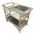 1970s Vintage Rattan & Bamboo Bar Cart For Sale
