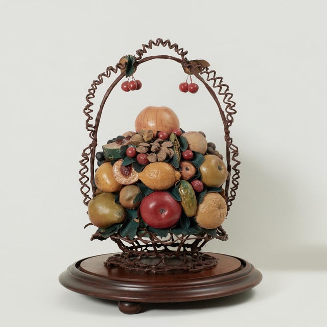 Antique Wax Fruit Collage Under Glass For Sale - Image 11 of 15
