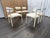 RH Restoration Hardware Arno Fabric Dining Chairs Complete Set of 6 | 4 Side Chairs & 2 Armchairs Greige Oak with Brass |...