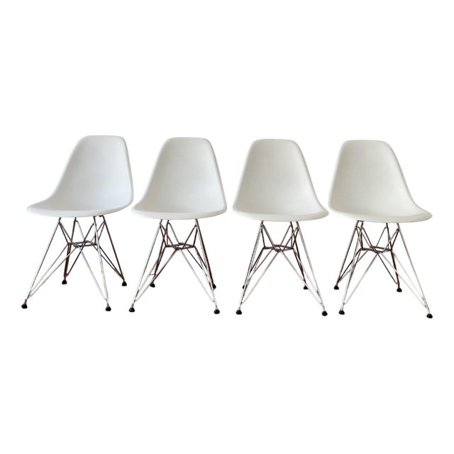 Plastic DSR Side Chairs by Charles & Ray Eames for Vitra, 2011, Set of 4 For Sale