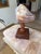 2020s Celestial Meets the Sea Wooden Candlestick Topped With Shell-Coastal Art Sculpture For Sale - Image 5 of 5
