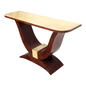 Parchment & Skin Snake Wrapped Console Sofa Table
