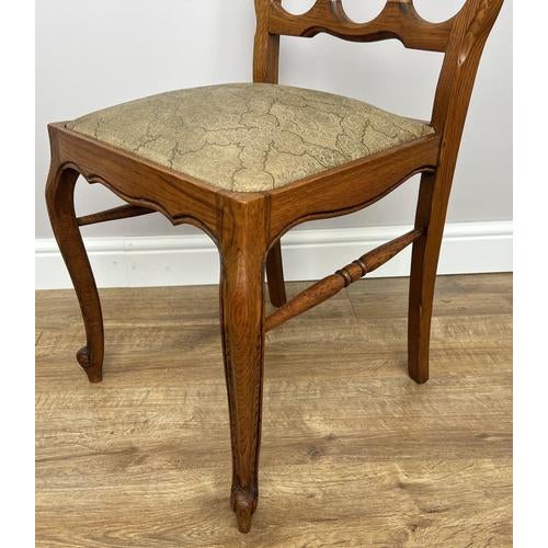 Vintage French Dining Chairs in Oak, Set of 6 For Sale - Image 14 of 15