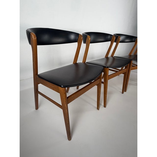 Mid-Century Modern Vintage Scandinavian Dining Chairs, 1960s, Set of 4 For Sale - Image 3 of 6