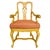 French Provincial Early 20th Century Venetian Rococo / Louis Revival Style Yellow Wood Upholstered Accent Side Chairs - A Pair For Sale - Image 3 of 17