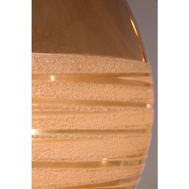 1960s Vintage Hanging Lamps in Amber Glass from Glashütte Limburg, 1960s, Set of 3 For Sale - Image 5 of 12