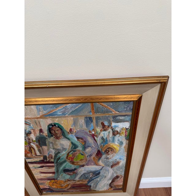1946 P. W. Lamb South African Impressionist Durban Market Oil Painting For Sale - Image 14 of 18