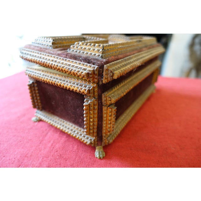 Wood Vintage Sewing Box, 1920s For Sale - Image 7 of 10
