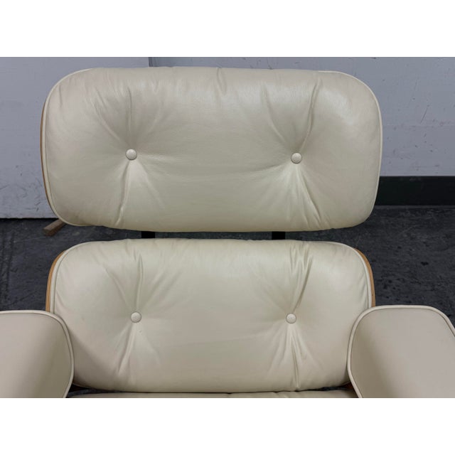 Eames Style Lounge Chair + Ottoman For Sale - Image 9 of 12