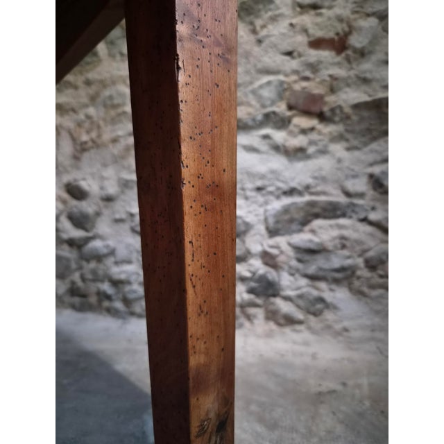 Antique French Walnut Table with Drawer, 1890s For Sale - Image 13 of 18