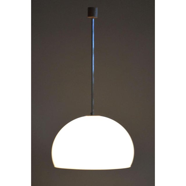 Metal Mid-Century Chrome Chandelier by Guzzini for Meblo, Italy, 1970s For Sale - Image 7 of 9