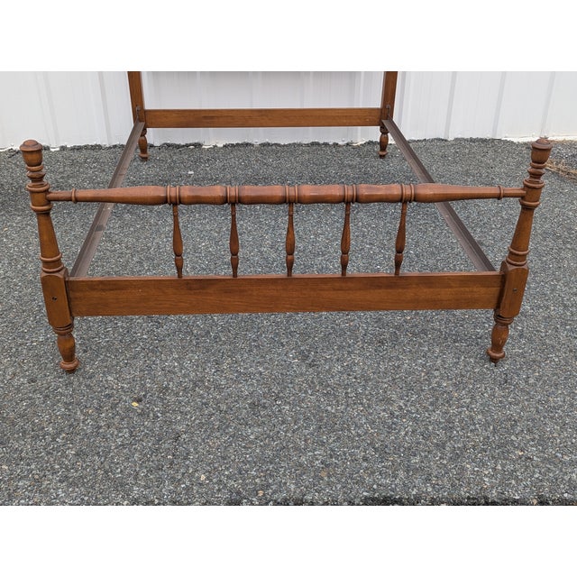 Vintage Traditional Solidwood Full Spindle Bed Frame For Sale In Washington DC - Image 6 of 10