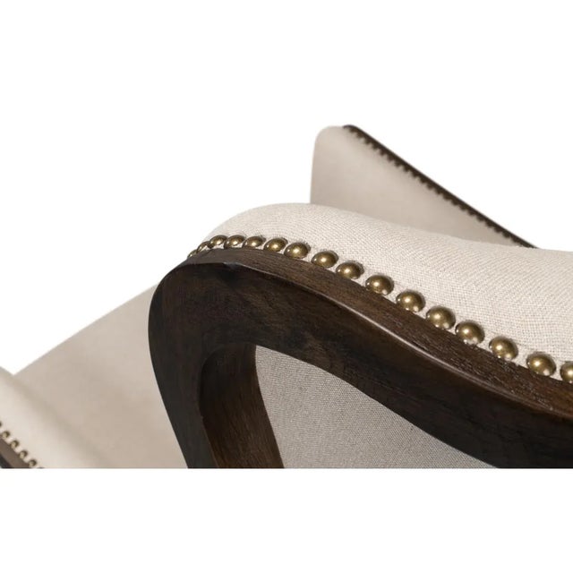 Updated Modern Classic Wingchair For Sale - Image 10 of 13