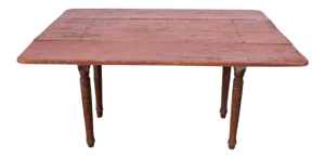 Early 20th Century English Drop-Leaf Farm Table