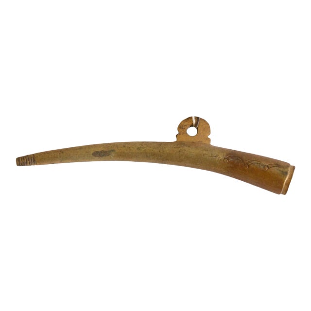 Vintage African Decorative Bronze Horn For Sale