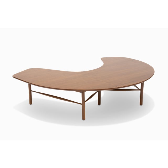 Glenn of California Large Vintage Mid Century "Crescent" Coffee Table by Greta Grossman For Sale - Image 4 of 9