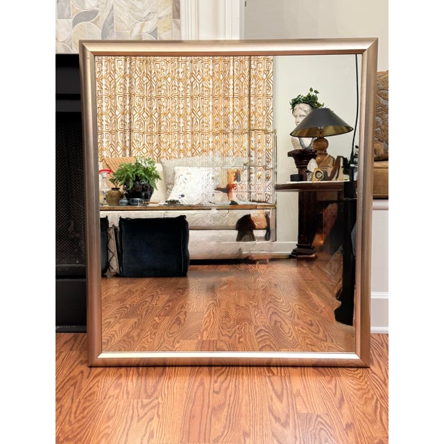 Elevate any traditional, transitional or contemporary space with this soft silver painted wall mirror. Substantial in size...