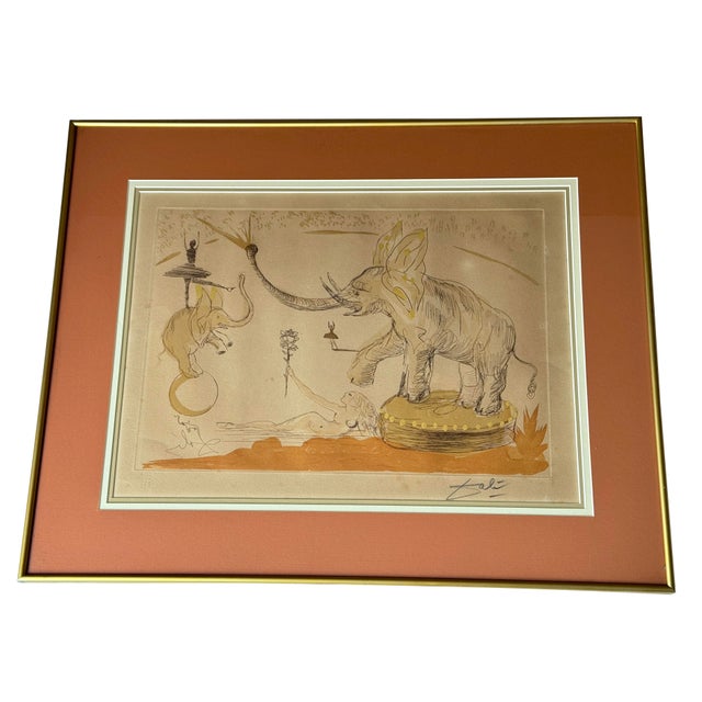 An Elephants Le Cirque by Salvador Dali. Signed on lower right corner and numbered 147/175 on lower left corner. Elephants...