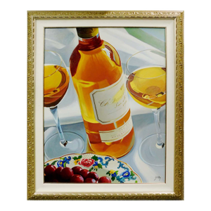 Thomas Stiltz a Taste of Late Summer Hand Signed Artwork Original Painting Wine