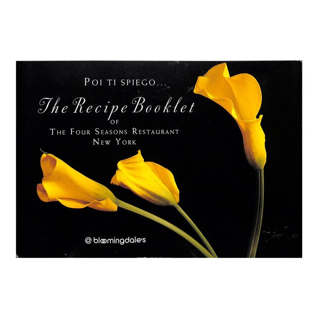 "The Recipe Booklet of the Four Seasons Restaurant, New York" 1999 Bloomingdales For Sale