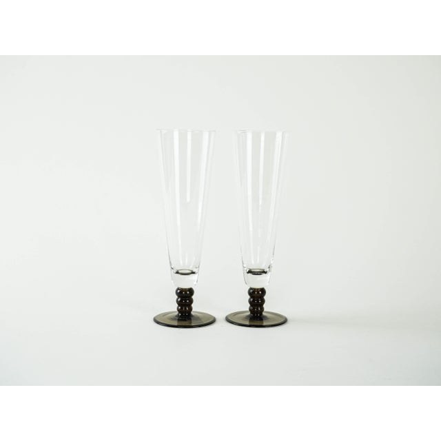 Mid-Century Modern Vintage Italian Champagne Glasses, 1970s, Set of 2 For Sale - Image 3 of 7