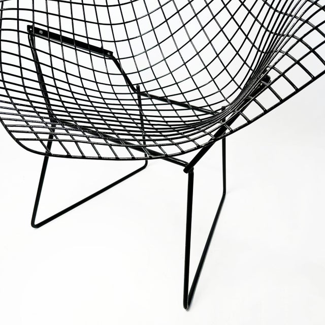 Harry Bertoia Vintage Black Diamond Chair attributed to Harry Bertoia for Knoll Inc. / Knoll International, 1970s For Sale - Image 4 of 7