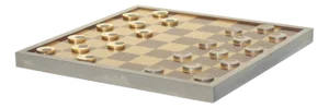 Italian Hollywood Regency Brass and Chrome-Plated Checked Game Board, 1970s