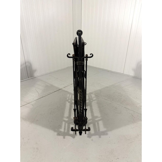 Metal Brutalist Wrought Iron Folding Serving Trolley, 1950s For Sale - Image 7 of 15