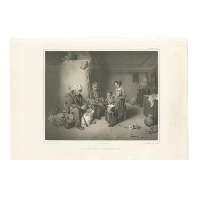 Pehr Wickenberg, Fransysk Interieur Genre Scene, Lithograph, 1850 For Sale