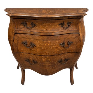 Antique Dutch Bombe Commode in Wood, 1800s For Sale