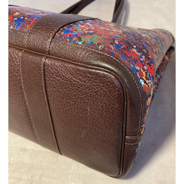 Hermès Hermes Pointillism Hand Painted Garden Party 35 Tote For Sale - Image 4 of 12
