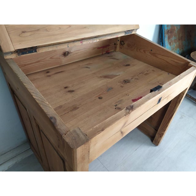 Antique Fir Office Counter For Sale - Image 12 of 18